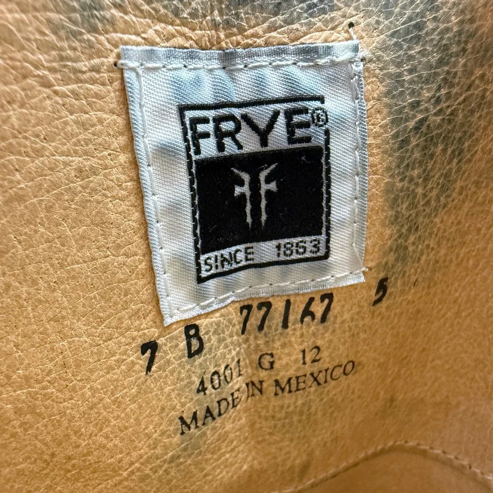 Frye Melissa Button Riding Boots Women 7 Dark Brown Leather Tall 77167 - Picture 6 of 10